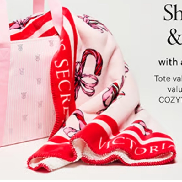 NWT VICTORIA’S SECRET Cozy Throw Blanket NEW - Picture 4 of 4